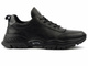 Sneakersy męskie na grubej podeszwie - JOHN DOUBARE H1706-W30-A59, czarne