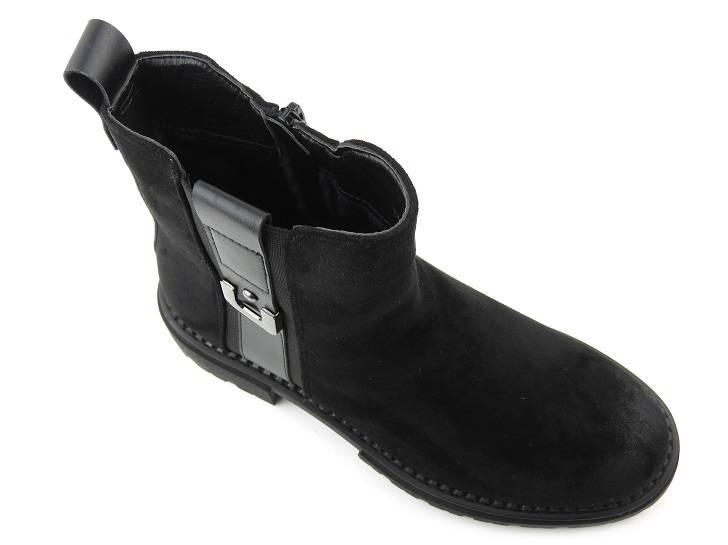 Ocieplane futerkiem botki, workery damskie - EVENTO 22BT35-5048, czarne