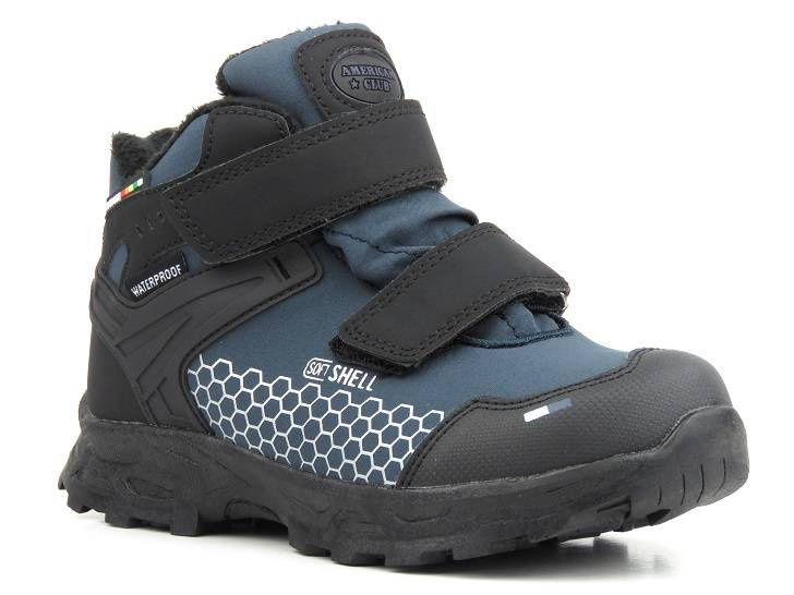 Śniegowce, trapery dziecięce z membraną - AMERICAN CLUB HL 26/22, granatowe