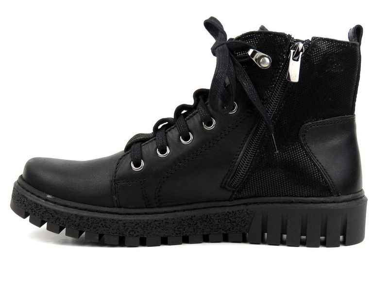 Trapery damskie ocieplane - HELIOS Komfort 577, czarny