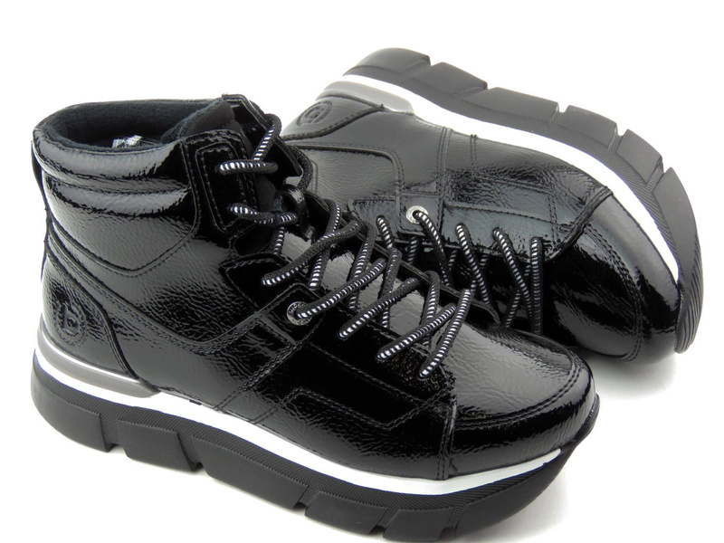 Ciepłe botki sportowe, śniegowce damskie - BUGATTI 431-A4432-5700, czarne