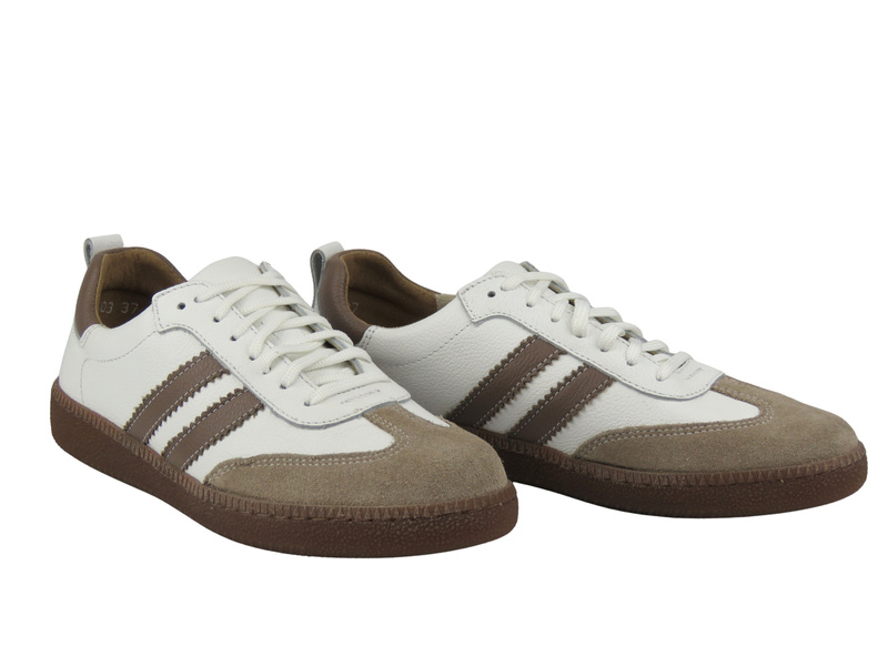 Półbuty damskie skórzane Nika Komfort 1403, białe