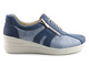 Sneakersy damskie ze skóry naturalnej - Helios 377, granatowe