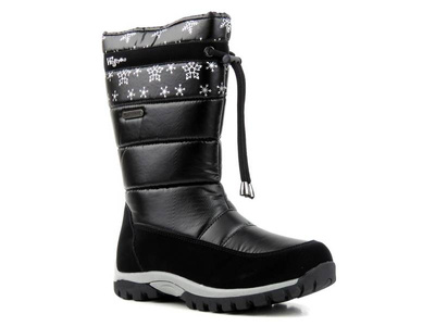 Śniegowce dziecięce Waterproof - WOJTYŁKO 21036, czarne