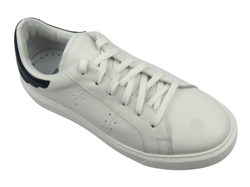 Skórzane półbuty męskie Eksbut 2G-7264-378, białe