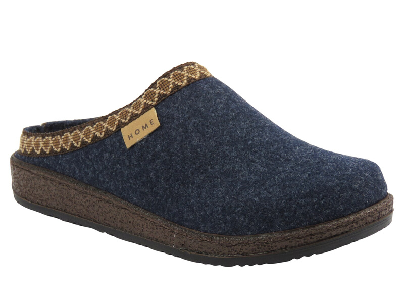 Ciepłe kapcie damskie Befado 155D181, jeansowe