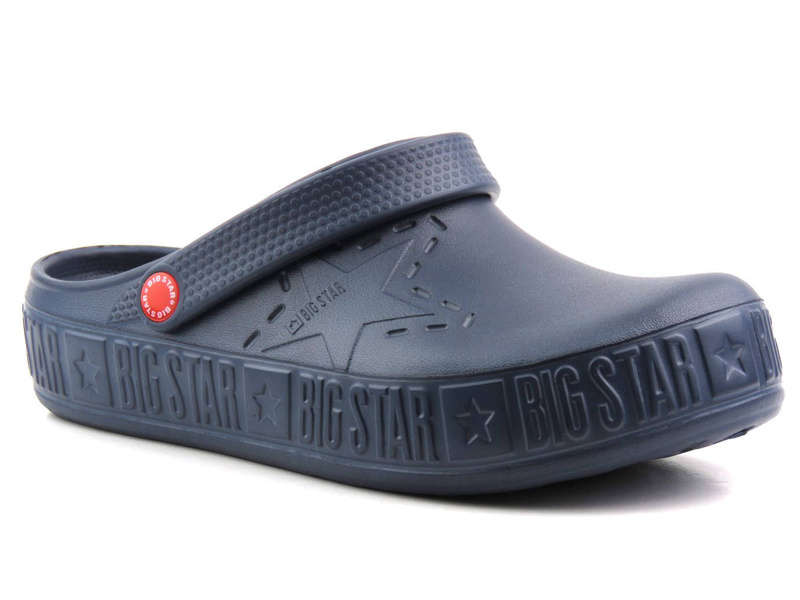 Piankowe klapki damskie, clogsy- BIG STAR II275002, granatowe