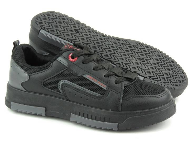 Sneakersy, buty sportowe damskie - CROSS JEANS LL2R4012C, czarne