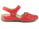 Sandały damskie z ażurową cholewką - HELIOS 4011, czerwone