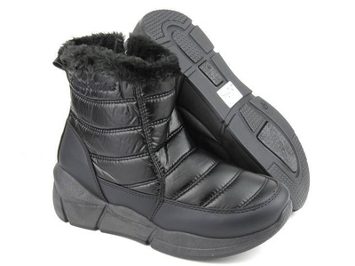 Ciepłe śniegowce damskie wodoodporne - NEWS 22SN26-5094, czarne