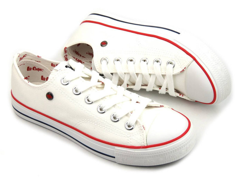 Trampki damskie brytyjskiej marki LEE COOPER 22-31-0875L, białe
