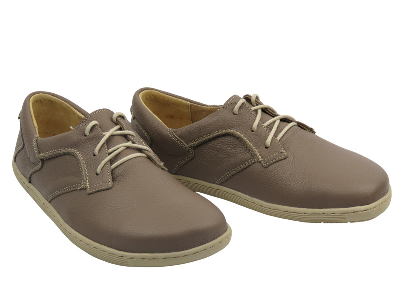 BareFoot skórzane minimalistyczne buty damskie khaki Helios Komfort 715-2B 
