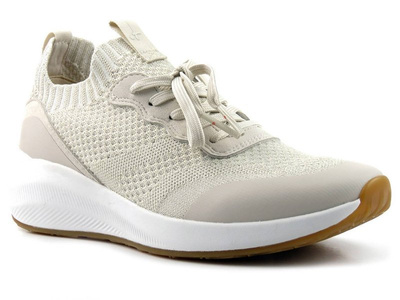 Sneakersy damskie z bardzo miękką wkładką - TAMARIS 1-23758-26, beżowe
