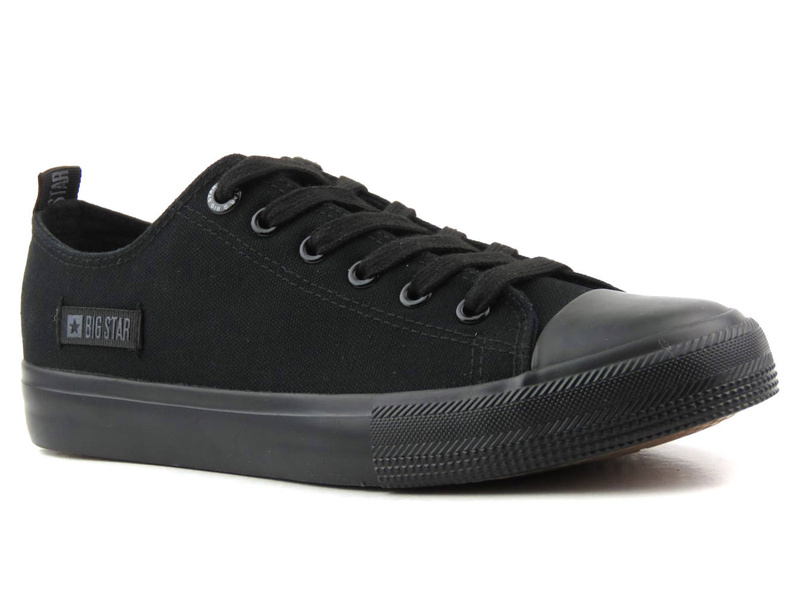 Trampki męskie przed kostkę - BIG STAR KK174007, czarne
