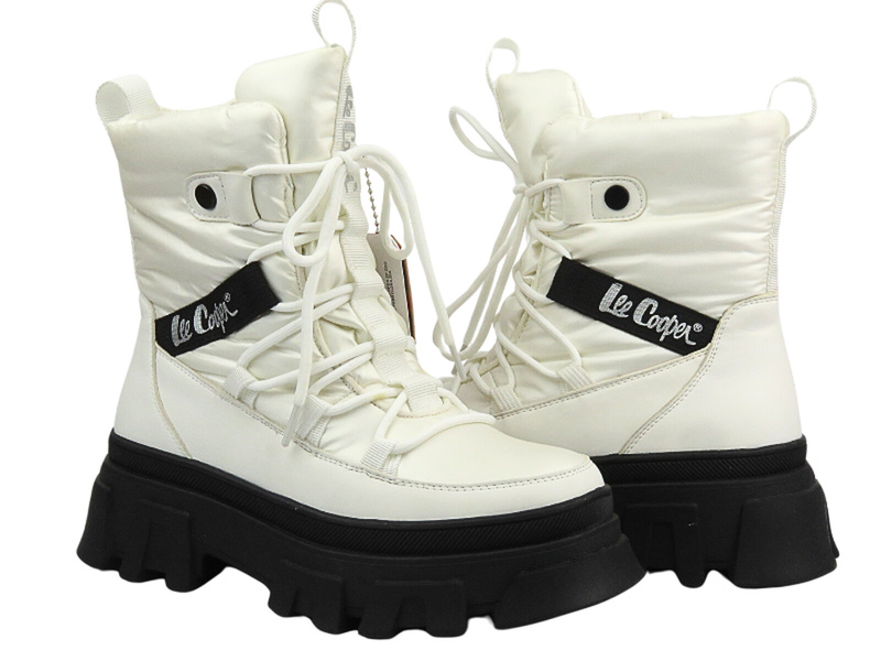 Śniegowce Damskie - LEE COOPER LCJ-24-47-3142L Białe