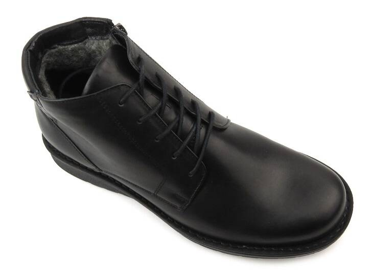 Trzewiki męskie ze skóry naturalnej - Tapi 2466, czarne