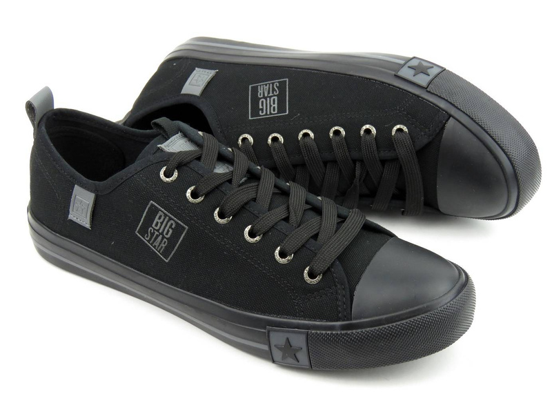 Trampki męskie przed kostkę - BIG STAR JJ174139, czarne