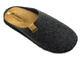 Ciepłe kapcie męskie z wyjmowaną, skórzaną wkładką - INBLU SI-01, grafit