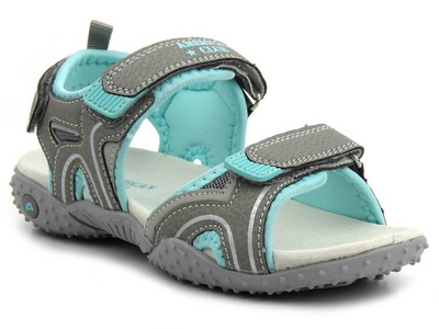 Sandały dziecięce  ze skórzaną wkładką - AMERICAN CLUB RL 35/22, szare