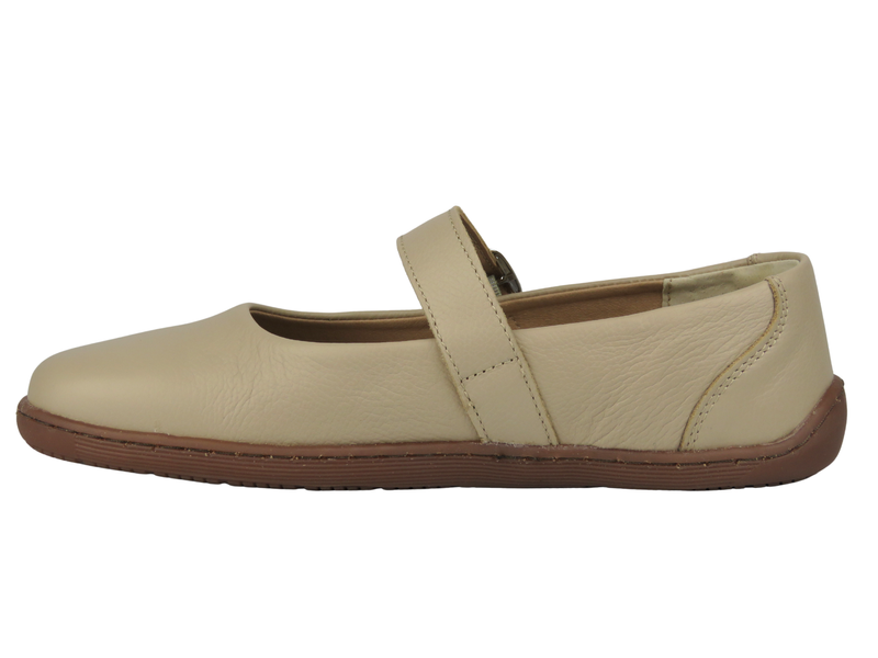 Barefoot skórzane minimalistyczne półbuty Helios Komfort 471 ecru