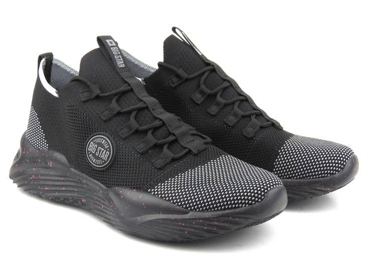 Buty sportowe męskie przewiewne, oddychające - BIG STAR LL174282, czarne