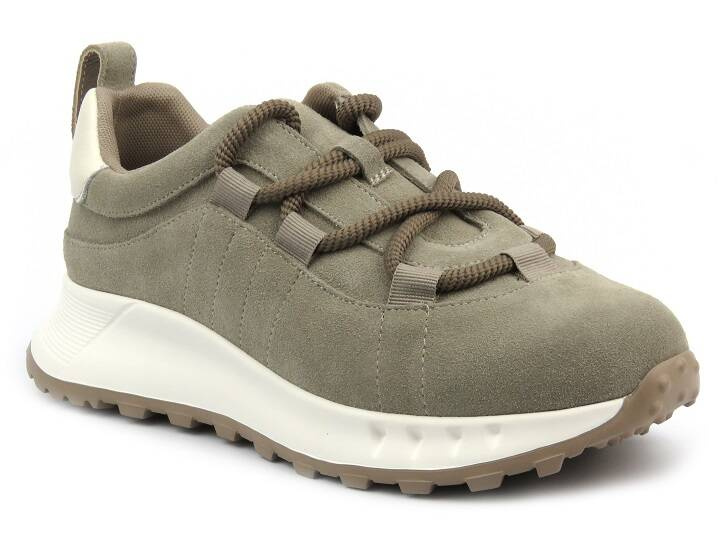 Skórzane sneakersy damskie - Artiker 54C1409, beżowe