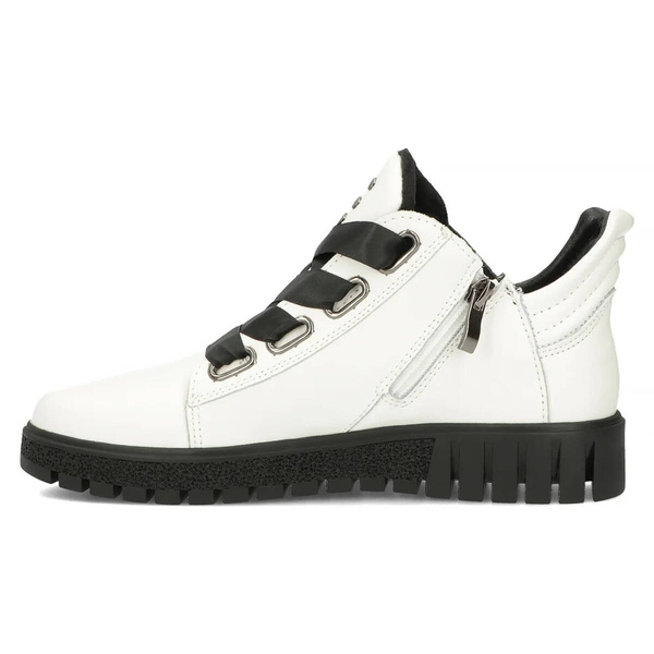 Trzewiki damskie na platformie - Filippo DBT3197/24, białe