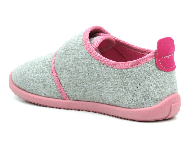 Miękkie kapcie, buty dziecięce z tęczą - BEFADO 902Y020, szare