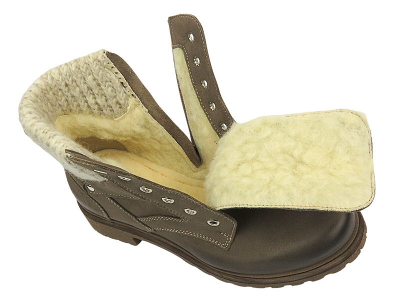 Wygodne trapery damskie z miękkiej skóry Best-But 1178, brązowe