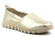 Skórzane półbuty, buty damskie wsuwane - HELIOS Komfort 405, złote