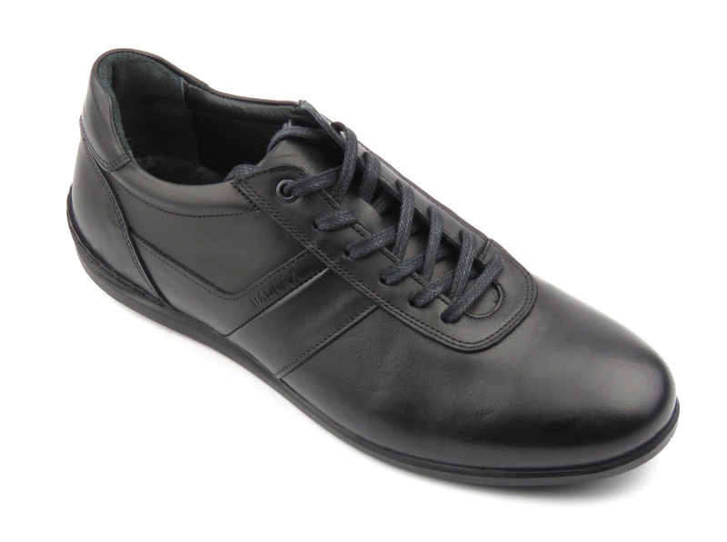 Buty męskie sportowe ze skóry licowej - Badura 3707, brązowe