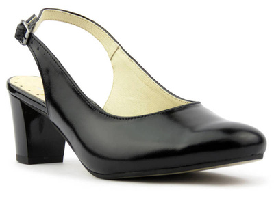 Eleganckie sandały damskie na obcasie - Agxbut 482, czarne