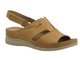 Skórzane sandały damskie jasnobrązowe HELIOS Komfort 143
