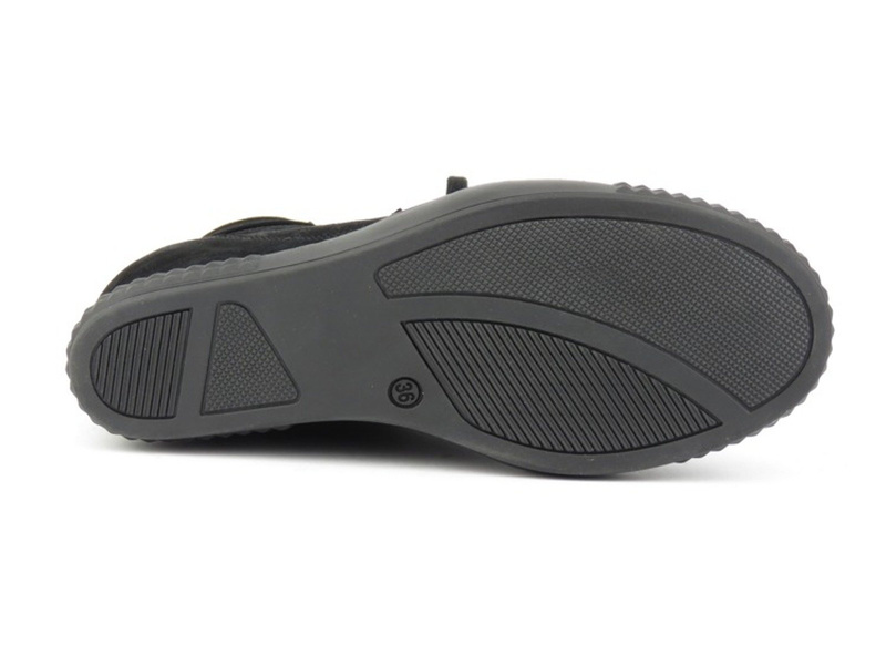 Czarne botki damskie z ukrytym koturnem - Venezia 1123,