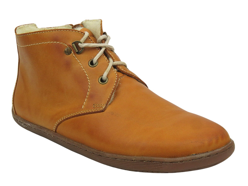 Barefoot botki minimalistyczne damskie jasnobrązowe Helios Komfort 501P