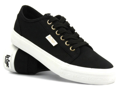 Trampki damskie przed kostkę - Lee Cooper LCW-24-31-2202, czarne