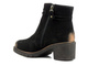 Zamszowe botki damskie na obcasie - MACIEJKA 05720-01, czarne