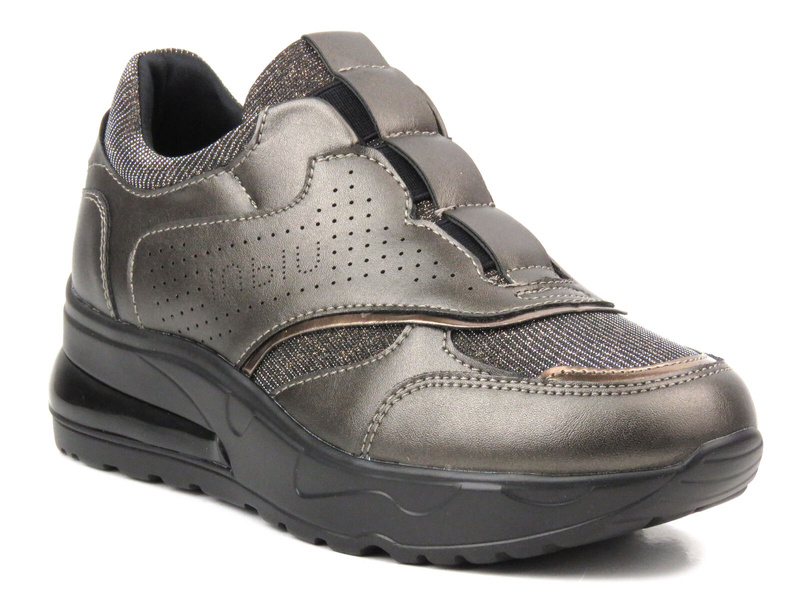 Wsuwane sneakersy damskie  - INBLU IN-239, brązowe