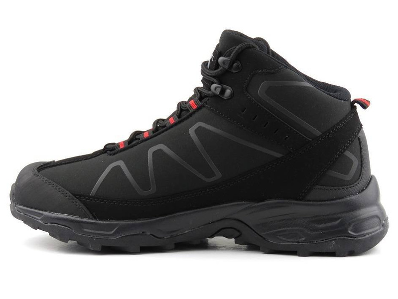 Buty trekkingowe męskie za kostkę - DK Aqua Soft Shell 2147, czarne