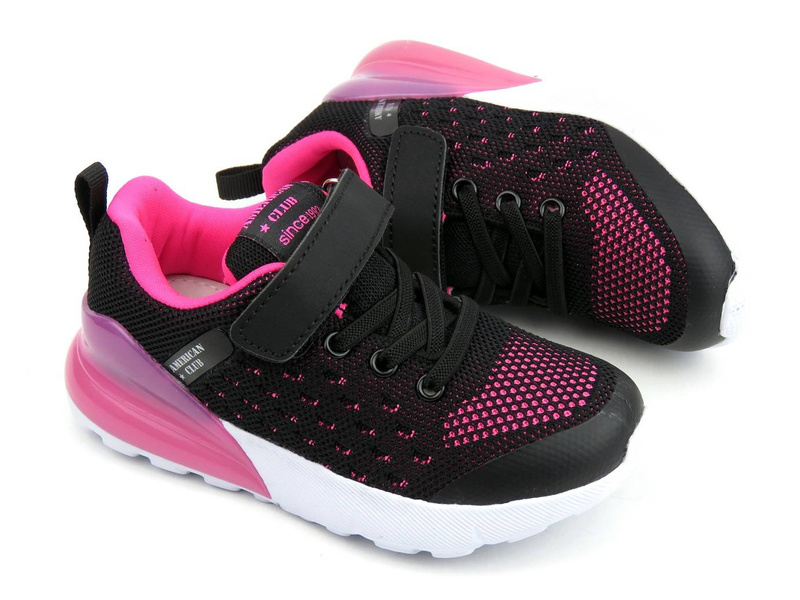 Buty sportowe dziecięce, adidasy American Club RL 11-12/22, czarne