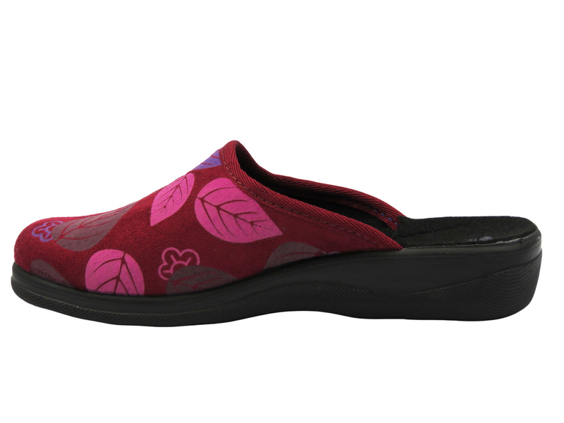 Kapcie Domowe Damskie - INBLU CA-5F Bordowy- Wsuwane