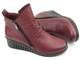 Botki damskie na dwa suwaki - COMFORTABEL 962319, bordowe