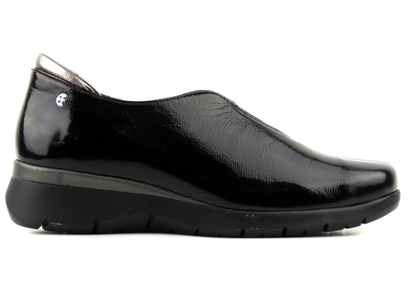 Półbuty damskie ze skóry lakierowanej MACIEJKA 05273, czarne