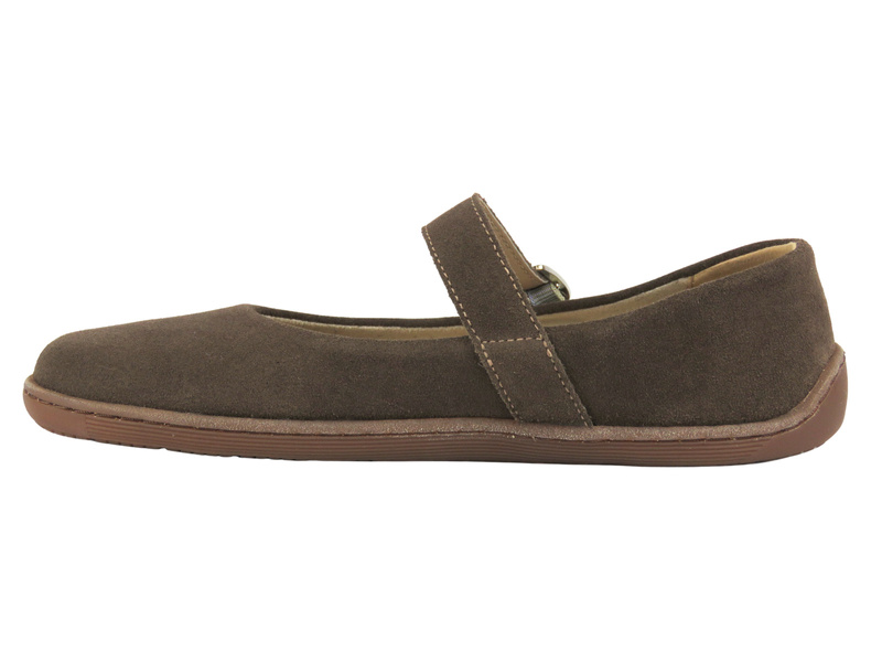 Barefoot skórzane minimalistyczne półbuty damskie Nika Komfort 1445, brąz
