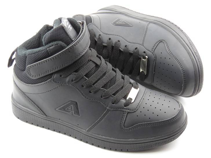 Zimowe buty dziecięce, młodzieżowe - AMERICAN CLUB ES102/22, czarne