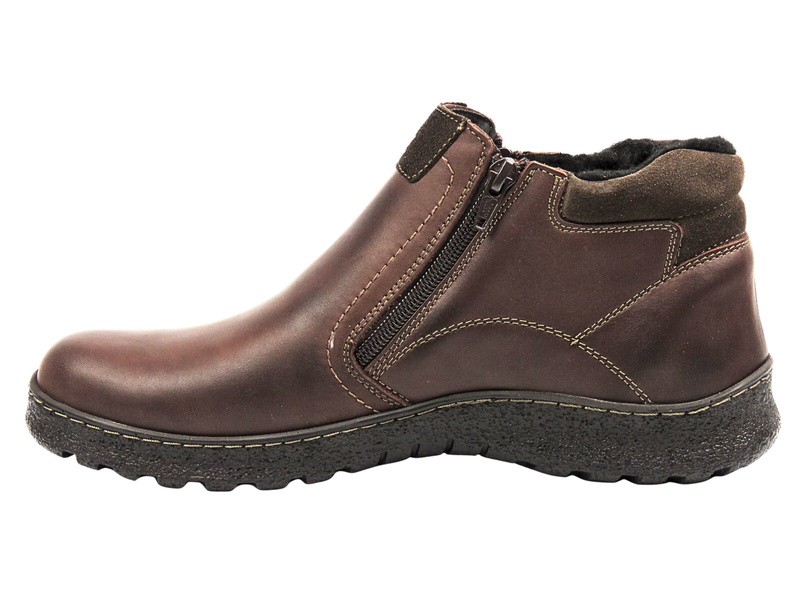 Lekkie, wygodne trzewiki męskie polskiej marki Helios 827, brąz