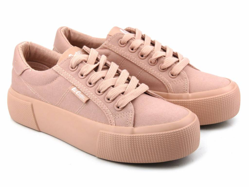 Trampki damskie, creepersy LEE COOPER LCW-22-31-0886L, różowe
