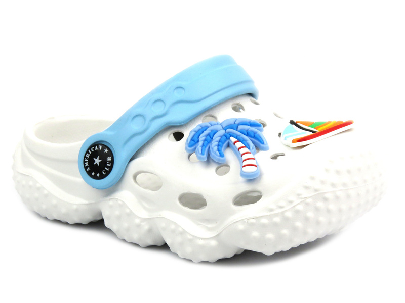 Klapki, sandałki dziecięce, clogsy - AMERICAN CLUB NH 130/24, białe