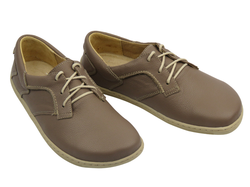 BareFoot skórzane minimalistyczne buty damskie khaki Helios Komfort 715-2B 