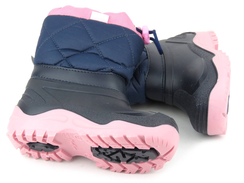 Śniegowce, kalosze dziecięce z wełną - Ren But MUFLON 32-468-0123, granatowe